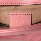 Calfskin Matelasse Mini GG Marmont Top Handle Shoulder Bag Wild Rose