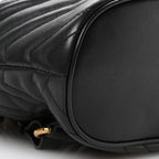 Calfskin Matelasse GG Marmont Flap Backpack Black