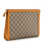 X KAI GG Supreme Monogram Toiletry Case Beige Vintage Sun Oil