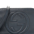 Pebbled Calfskin Small Soho Disco Bag Blue