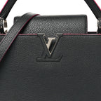 Taurillon Capucines PM Black Fuchsia