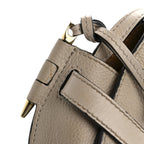 Grained Calfskin Mini Gate Crossbody Bag Light Oat