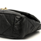 Goatskin Quilted Large Chanel 19 Flap Black