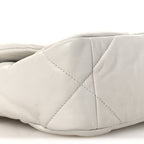 Goatskin Quilted Medium Chanel 19 Flap White