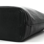 Textured Dollar Calfskin Medium Ophidia Shoulder Tote Bag Black