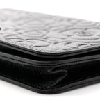 Caviar Camellia Embossed Wallet On Chain WOC Black