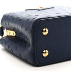 Ostrich Capucines Mini Indigo