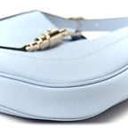 Grained Calfskin Web Medium Jackie 1961 Hobo Light Blue