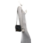 Shiny Calfskin Quilted Mini Chanel 22 Black