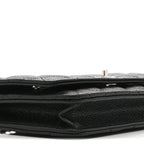Caviar Quilted CC Turnlock Wallet On Chain WOC Black