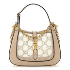 Lizard Mesh Crystal GG Monogram Mini Jackie 1961 Hobo Light Powder Skin Rose