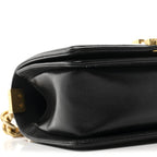 Calfskin Quilted Small Boy Flap Black