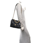Goatskin Quilted Large Chanel 19 Flap Black