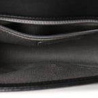 Calfskin Crystal Embossed Medium Boy Flap Black