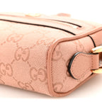 Monogram Textured Dollar Calfskin Mini Ophidia Shoulder Bag Cloche Rose Pink