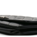 Lambskin Quilted Boy Wallet On Chain WOC Black