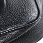 Pebbled Calfskin Small Soho Disco Bag Black
