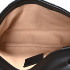 Calfskin Matelasse Super Mini GG Marmont Shoulder Bag Black