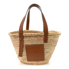 Raffia Basket Tote Bag Natural Tan
