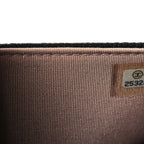 Grained Calfskin Quilted Cuba Wallet On Chain WOC Black