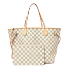 Damier Azur Neo Neverfull MM Rose Ballerine