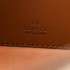 GG Supreme Monogram Azalea Calfskin Web Mini Jackie 1961 Hobo Beige Ebony Brown Sugar