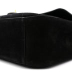 Suede Calfskin Small Souplissimo Maxi Flap Black