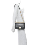 Caviar Quilted Medium Boy Flap Black