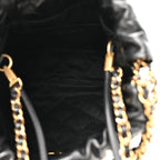 Shiny Calfskin Quilted Mini Chanel 22 Black