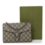 GG Supreme Monogram Mini Dionysus Chain Wallet Beige Taupe