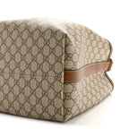 GG Icon Monogram Padlock Shoulder Bag Beige Dark Brown