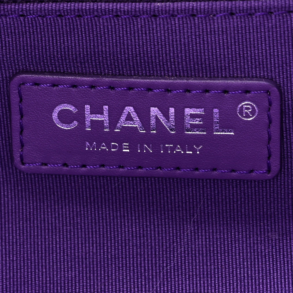 Shaded Calfskin Small Deauville Tote Purple Blue