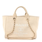 Mixed Fibers Small Deauville Tote White