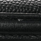 Caviar Quilted CC Filigree Vanity Clutch With Chain Black