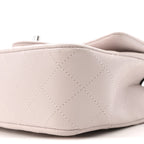 Lambskin Quilted Mini Rectangular Flap Light Purple