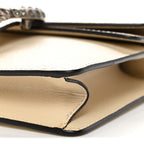 Textured Calfskin Crystal Mini Dionysus Shoulder Bag Mystic White