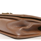 Metallic Calfskin Quilted Medium Boy Flap Dark Beige