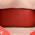 Taurillon Clemence Eclat Birkin 35 Sanguine White