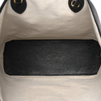 Textured Dollar Calfskin Medium Ophidia Shoulder Tote Bag Black
