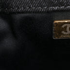 Washed Denim Quilted Mini Chanel 25 Handbag Black