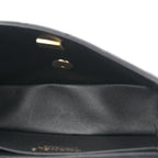 Lambskin Quilted Mini Rectangular Flap Black