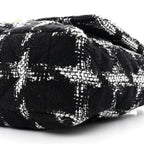 Tweed Quilted Maxi Chanel 19 Flap Black White