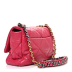 Goatskin Quilted Large Chanel 19 Flap Pink