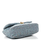 Tweed Quilted Large Chanel 19 Flap Blue Multicolor