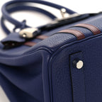 Togo Swift Officier Birkin 30 Bleu Encre Rouge H