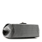 Metallic Aged Calfskin Chevron Quilted 2.55 Reissue Mini Flap Grey