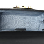 Grained Calfskin Bee Star Small Padlock Shoulder Bag Black