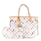 LV X TM Monogram Multicolor Neverfull MM White