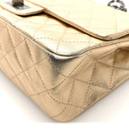 Metallic Aged Calfskin Quilted 2.55 Reissue 227 Flap Pale Gold