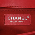 Lambskin Quilted Medium Boy Flap Red